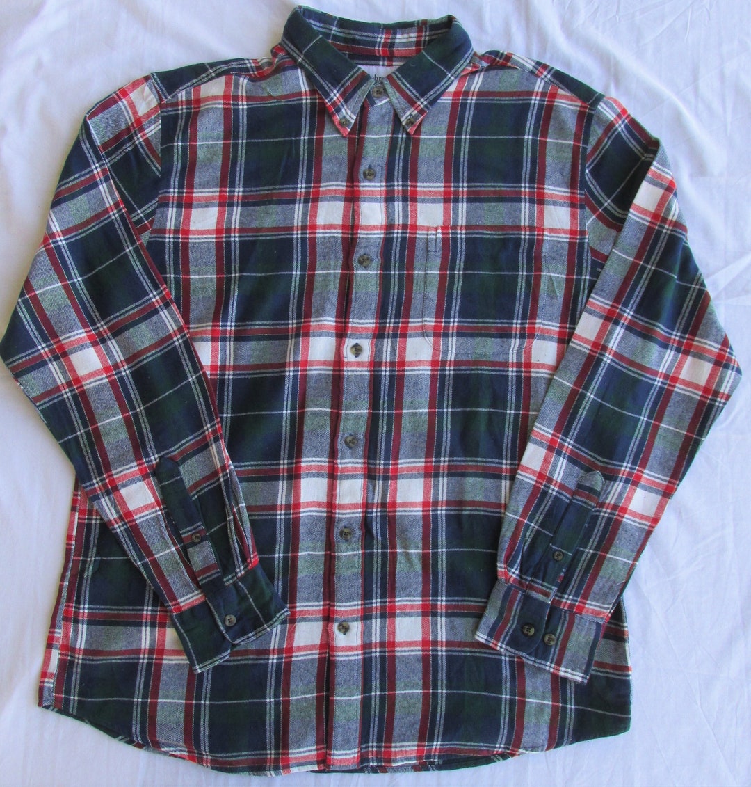 Saddlebred Men's Cotton Flannel Shirt Size Large - Etsy