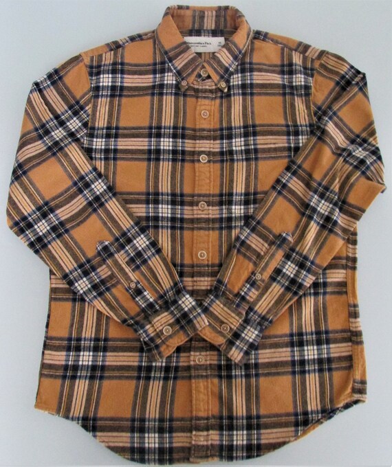 Abercrombie Fitch Camisas de franela de algodon para hombre 2 talla XS Etsy Mexico