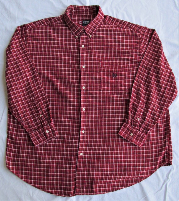 chaps zip up flannel shirt