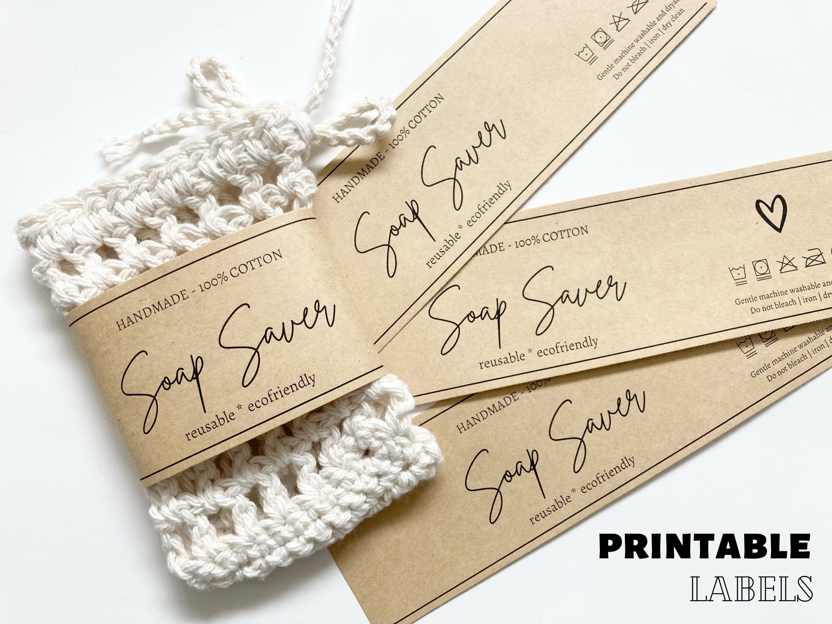 PRINTABLE Soap Saver Bag Wrap Labels Handmade Soap Pouch - Etsy