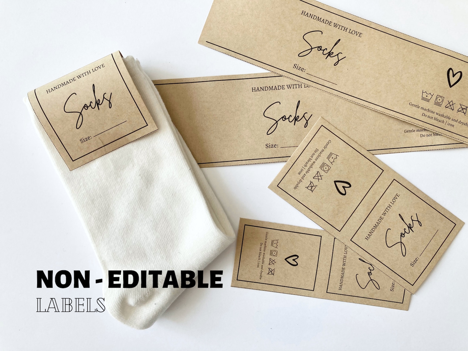 Sock Paper Label PRINTABLE Socks Wrap Labels, Handmade Wrappers, Crochet Knit Socks Tags ...