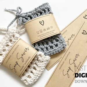 PRINTABLE Soap Saver Bag Wrap Labels Handmade Soap Pouch - Etsy