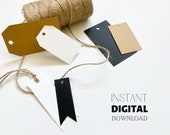 Printable Blank Gift Tags Template: Craft Fair Price Tags (PDF + PNG)