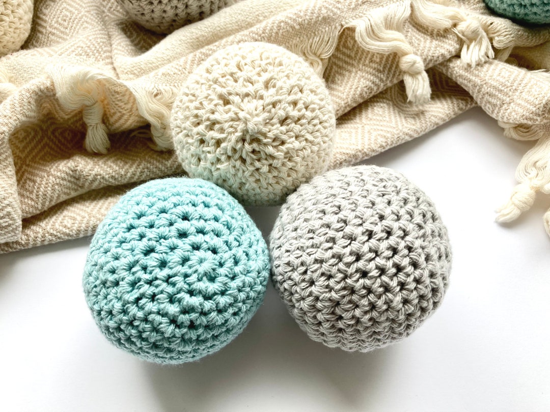 COTTON DRYER BALLS, Vegan Alternative for Wool Dryer Ball, Ecofriendly