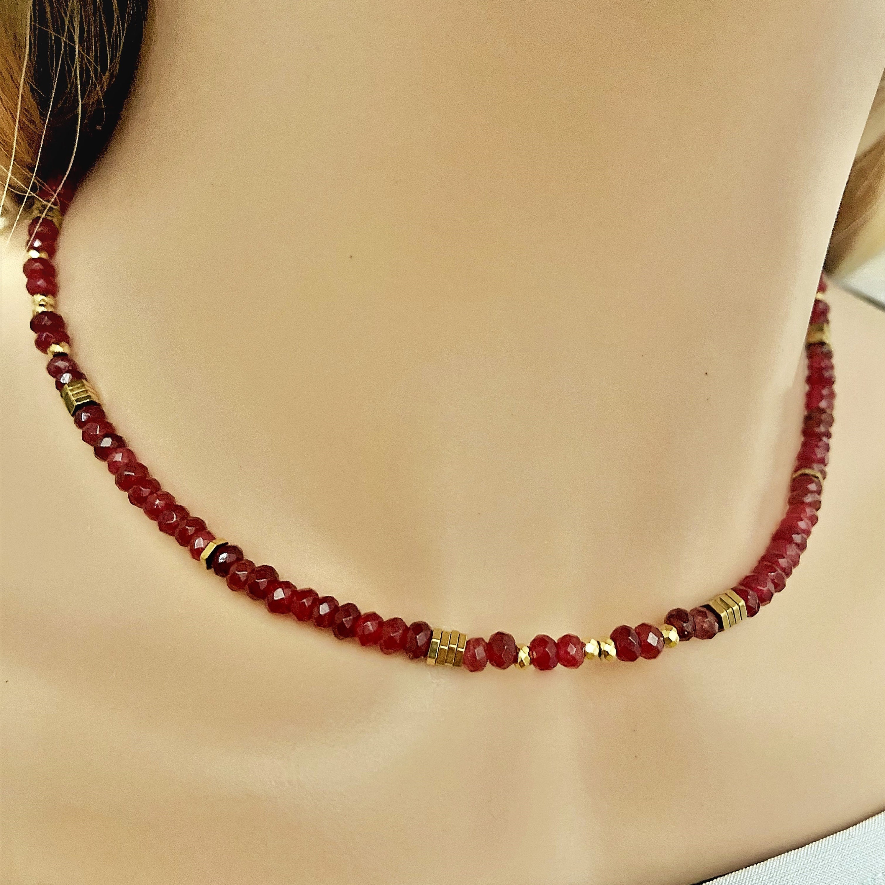 Gold Ruby Beads Etsy Singapore