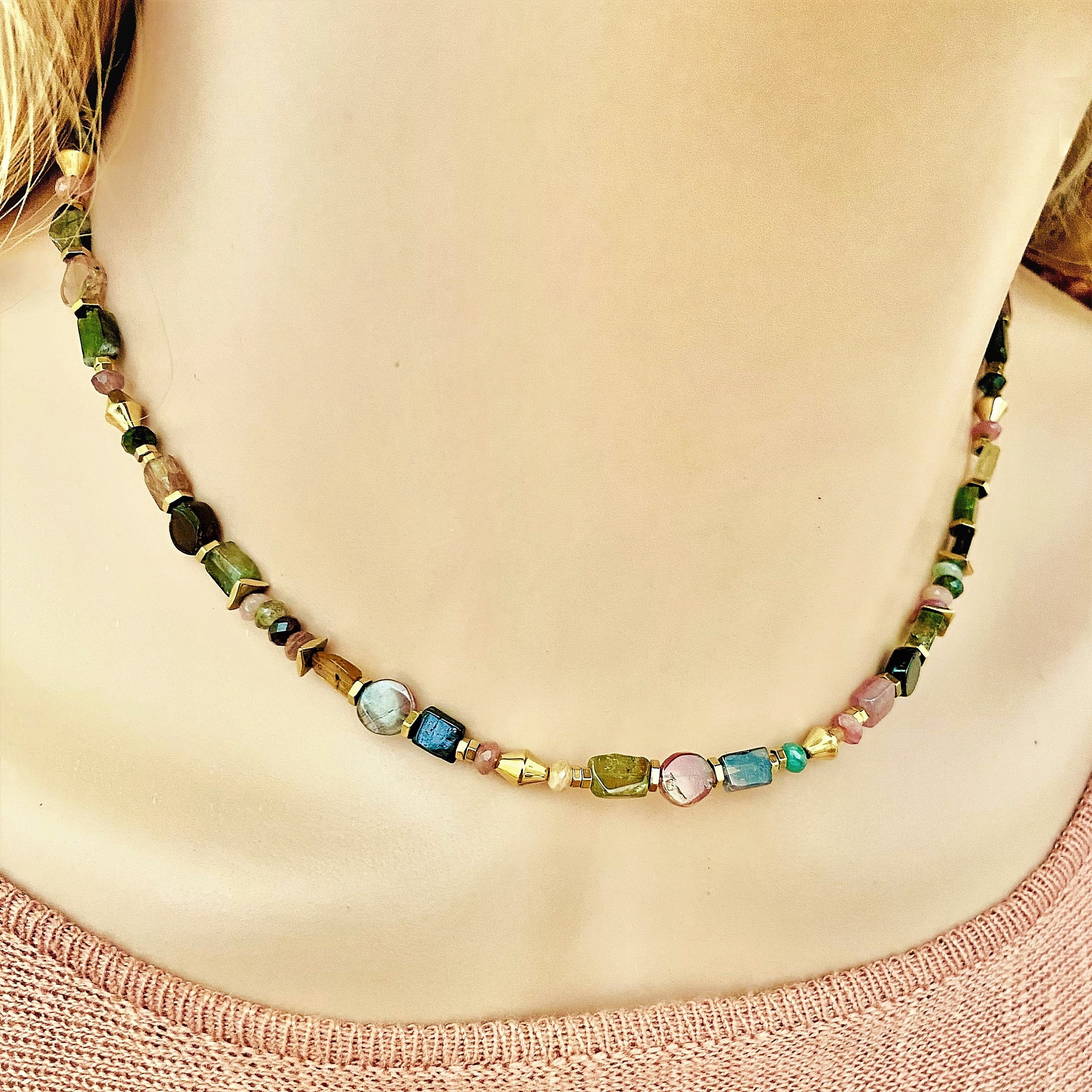 Rare Vintage Lee Menichetti Multi-colored Glass Gem Belt/Necklace - - Ruby  Lane