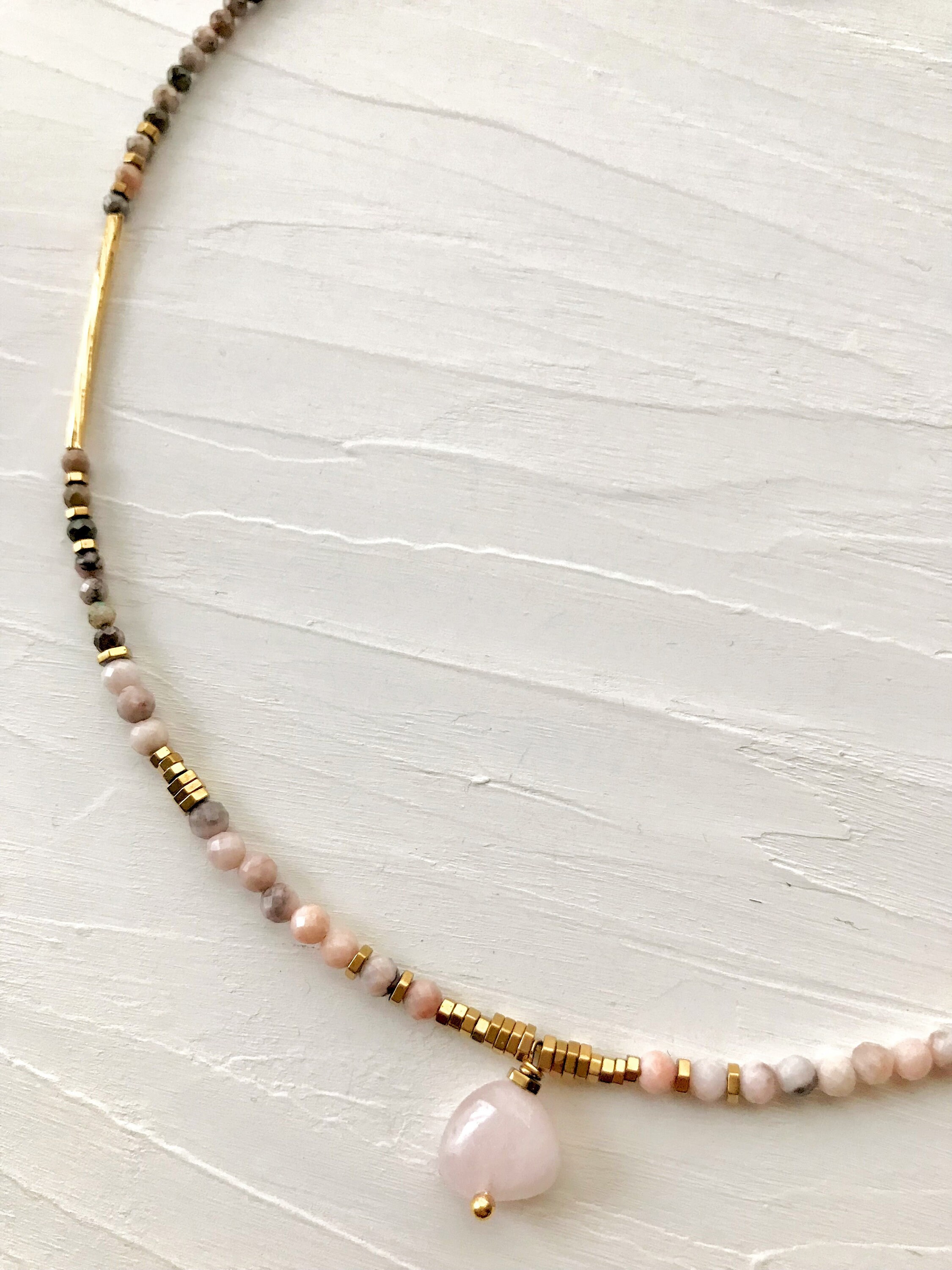 Collier Rhodonite - Atelier des Pierres