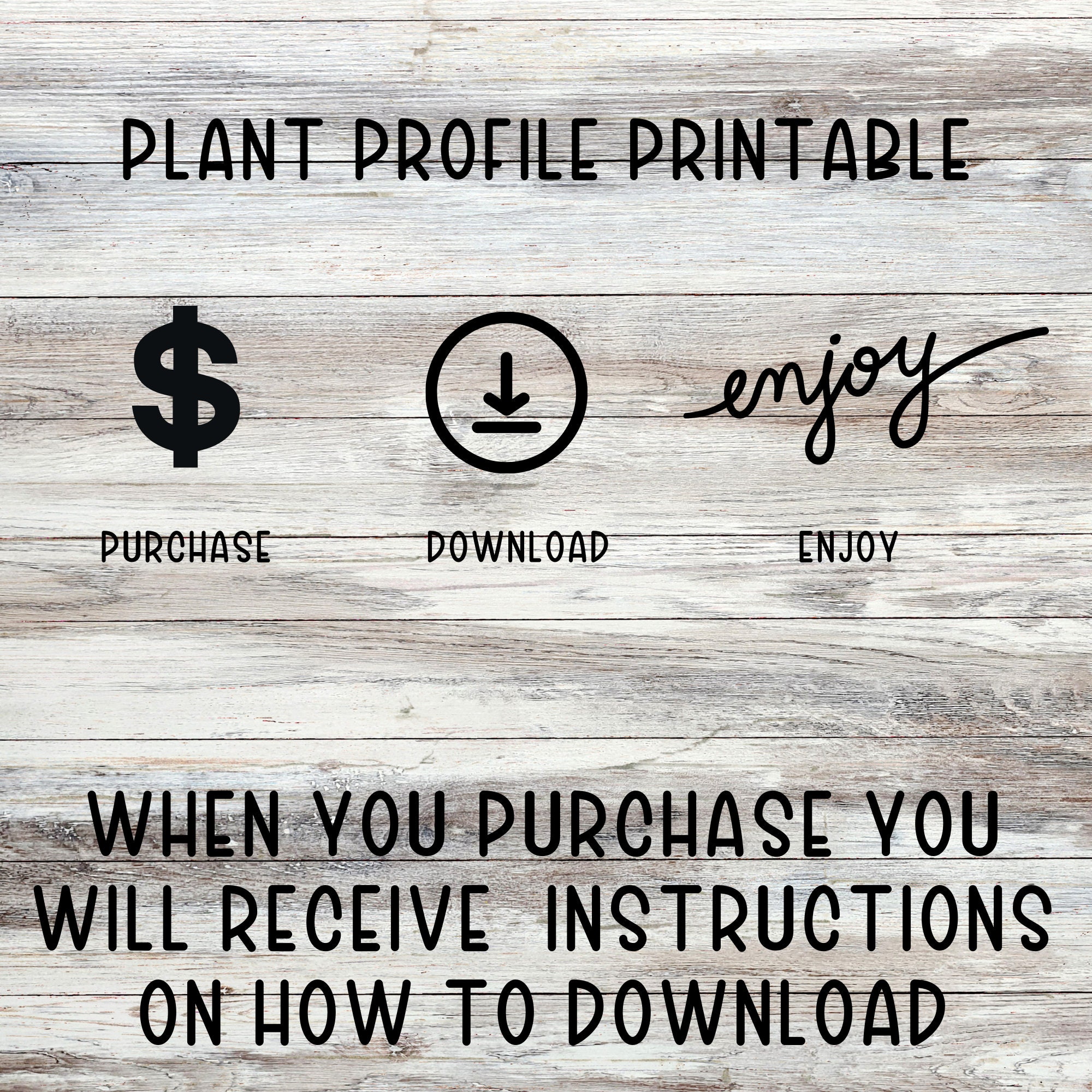 Printable Plant Profile Template