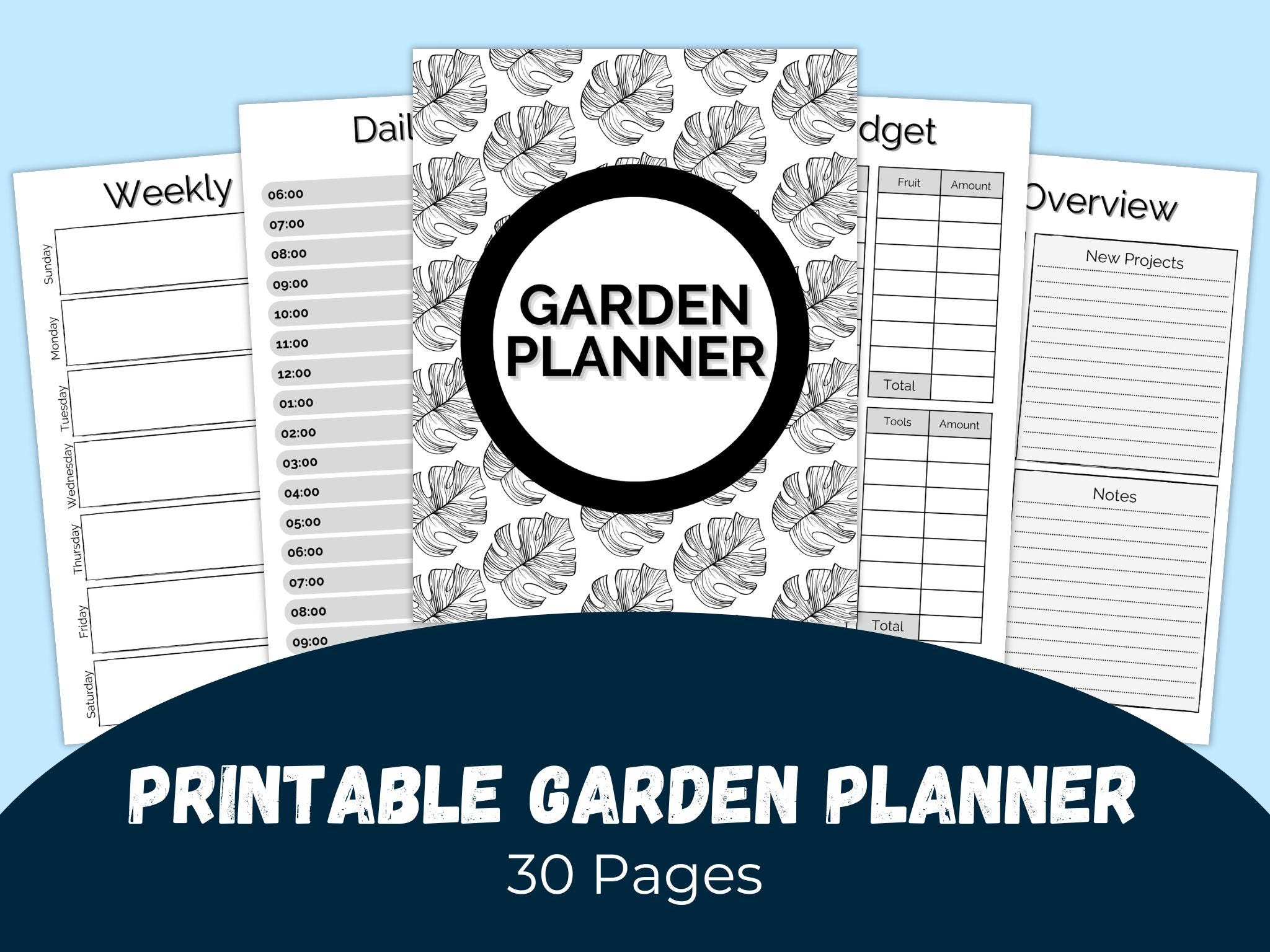 30-page Printable Garden Planner | Gardening Binder | Garden Layout ...