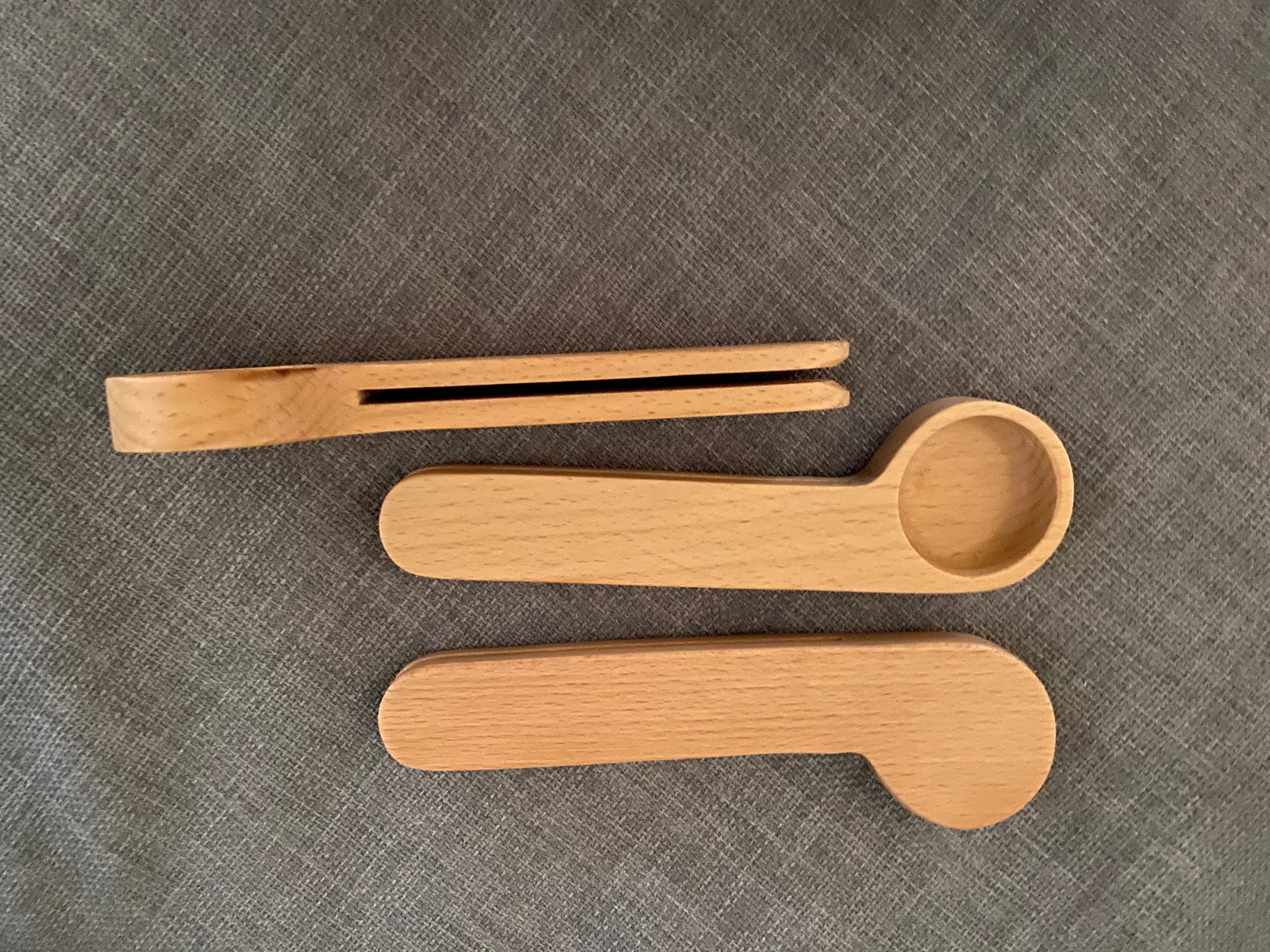 Laserready Wood Coffee Scoop Clip, Blank Wood Coffee Clip Scoop for