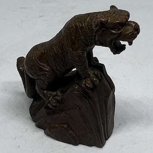 Japanese Bronze Antique Carved Tiger Sculpture