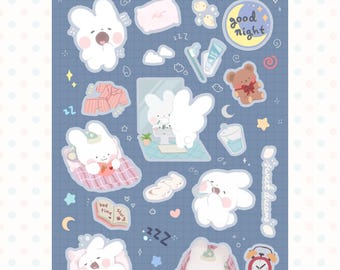 Good Night Bunnies Sticker Sheet
