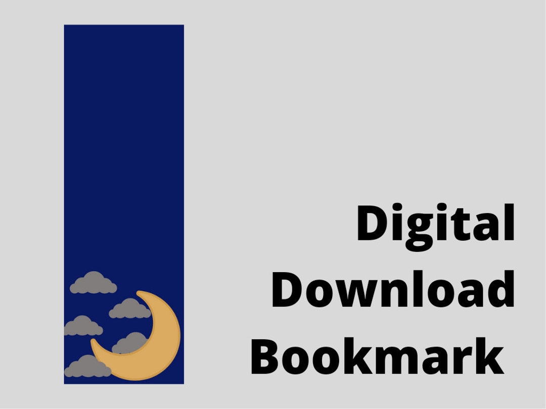 Digital Download Printable Bookmark - Etsy