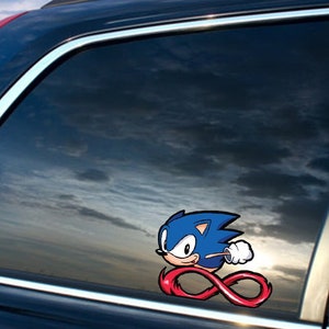 Super Sonic and Sonic the Hedgehog Waterproof Sticker Gaming Vinyl Car  Decal 