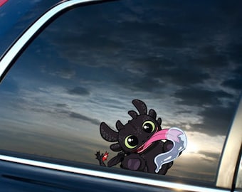 Dragon Peeker Vinyl Sticker (#2)
