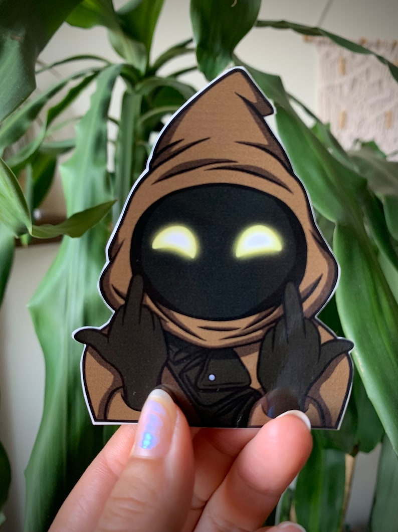 Angry Alien Peeker Vinyl Sticker - Etsy