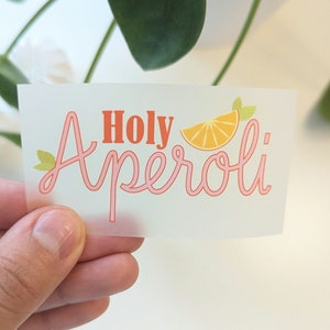 Bügelbild Holy Aperoli | Schönes Sommer-Motiv für Aperol-Fans | Shirt & JGA