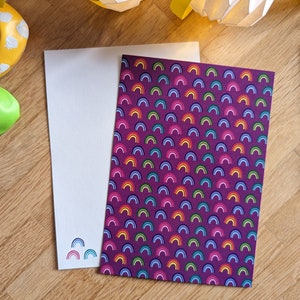 Postkarte Regenbogen | A6 Postkarte nachhaltig | Postkarte Kinder | Karte Geburt | Karte Einschulung | Postkarte Geburtstag