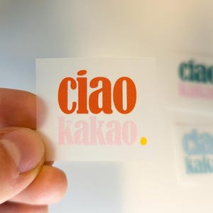 Ciao Kakao iron-on patch | Small iron-on patch for adults | Italian iron-on patch | DIY shirts, clothing & accessories