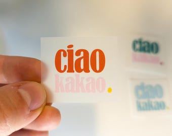 Bügelbild Ciao Kakao | Kleiner Aufbügler Italienisch | DIY-Shirts, Kleidung & Accessoires
