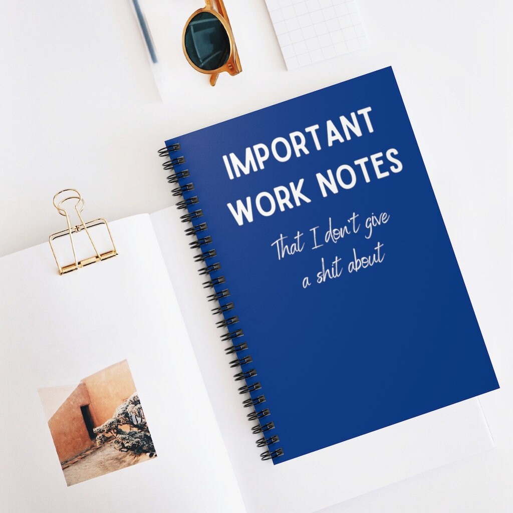 Important Notes.notebook Important Work Notes | Funny Notebook | Spiral Notebook | Ruled Line - Etsy