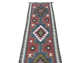 Alfombras de lana de yute Kilim para corredor, escalera, suelo bohemio, pasillo, vestíbulo, hogar personalizado, decoración tradicional junto a la cama, alfombras de cocina hechas a mano