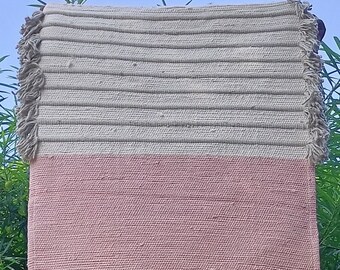 Herbal Yoga mats 2x6 Cotton yoga mat | Organic Cotton mat for yoga, meditation. Plant dyed, Handwoven, Non-slip backing, Washable.