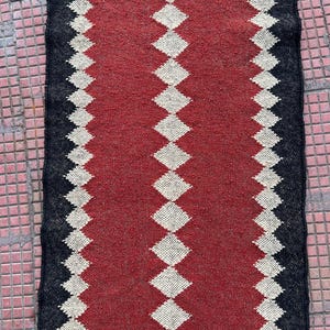 Tapete Navajo Kilim feito à mão, tapete asteca, tapete de destaque, tapete externo/tapete interno, tapete kilim de lã de juta para sala de estar/jantar, tapete antigo vintage