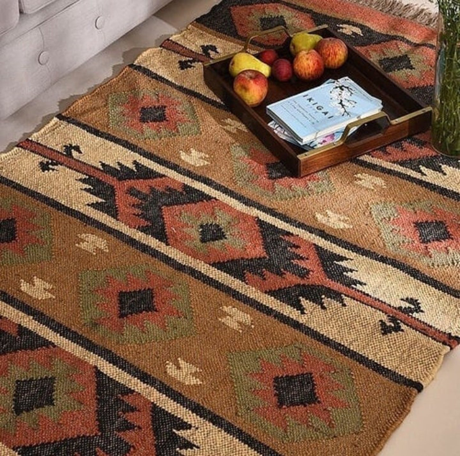 Handmade Navajo Kilim Rug Aztec Rug Accent Rug Outdoor - Etsy