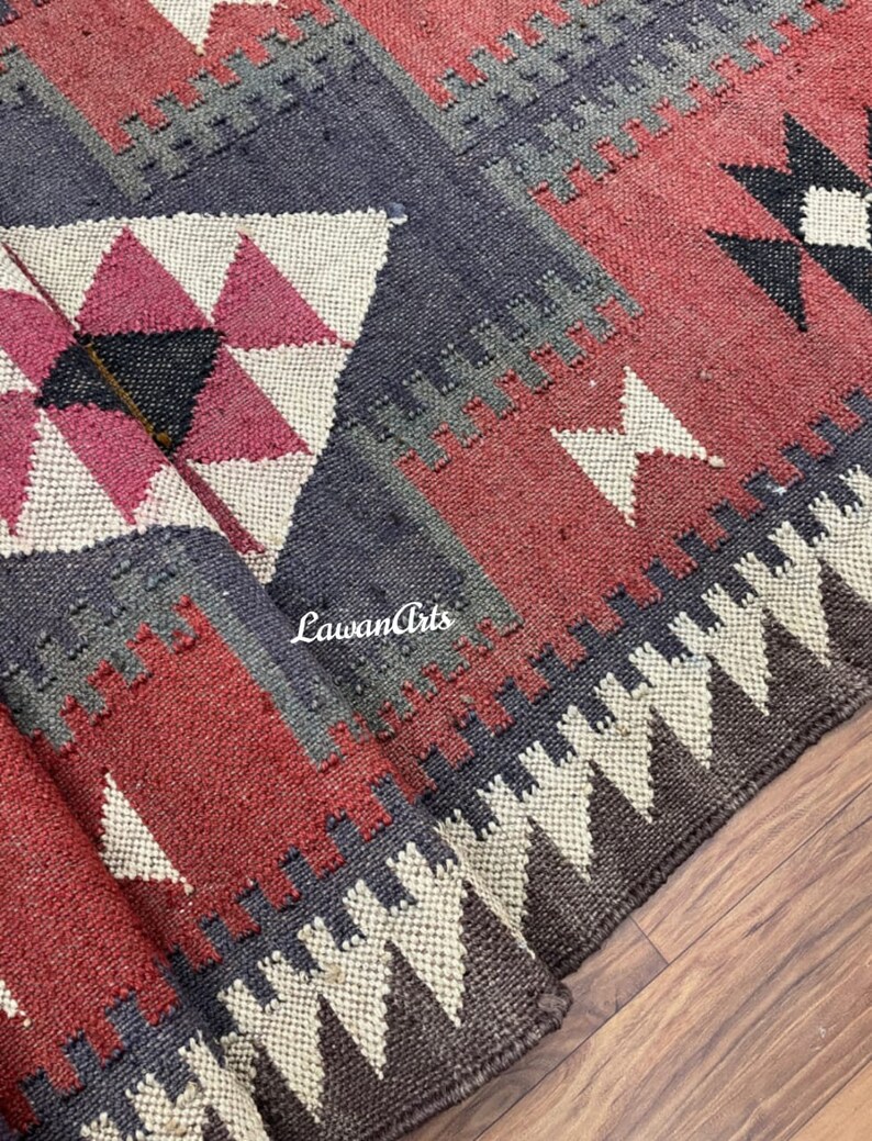 Wool Jute Kilim Runner Rugs Stair Bohemian Floor Hallway Lobby Etsy