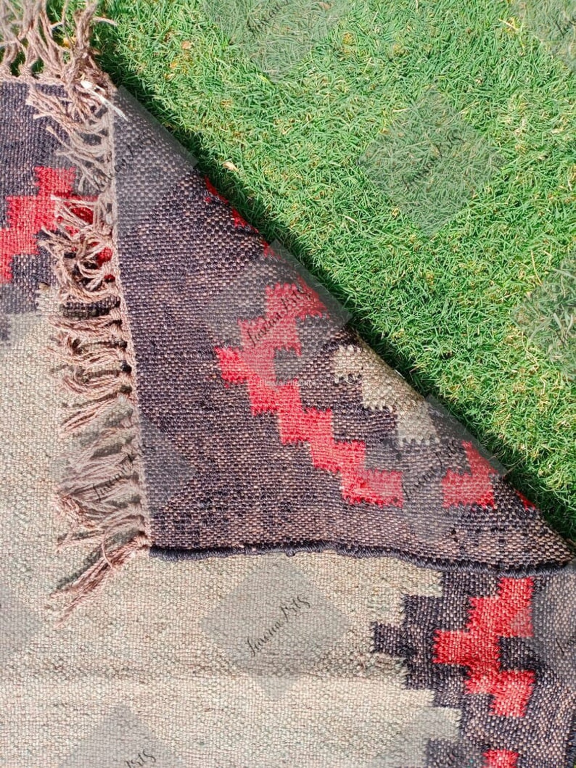 5x8 Wool Jute Kilim Rug Home Décor Rugs Costumes Size Wool Etsy