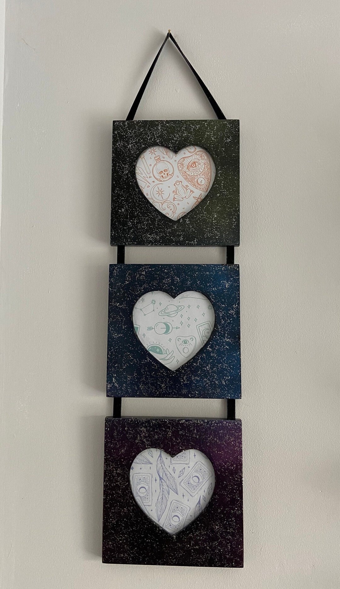 Galactic Heartshape Hanging Photo Frames Etsy