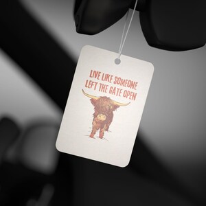 Highland Cow Car Air Freshener, Cute Cow Design, Car Accessories, Three Scents, Car Decoration, Car Gift