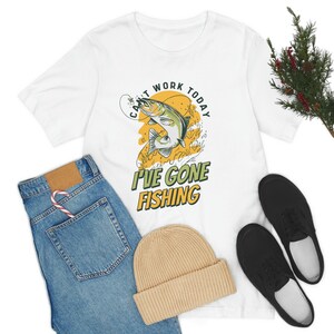 Gone Fishing T-Shirt | 100% Cotton Adult T-Shirt | Father&#39;s Day or Grandad&#39;s Birthday T Shirt