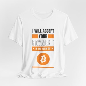 Bitcoin Payment Unisex Tee, Cryptocurrency Lover Shirt, Digital Currency Short Sleeve Top, Blockchain Payment Tshirt, Crypto Coin Tee
