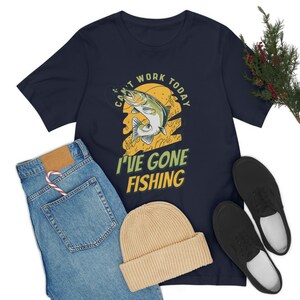 Gone Fishing T-Shirt | 100% Cotton Adult T-Shirt | Father&#39;s Day or Grandad&#39;s Birthday T Shirt