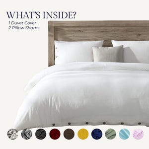 Buttoned Design 100% Egyptian Cotton Duvet Cover Set – Handcrafted , 600 Thread Count, Includes Duvet Cover and 2 Pillow Shams