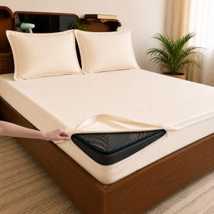 Easy to Change Fitted Sheet System with Zippered Top Sheets | 600 TC Egyptian Cotton | Deep Pocket