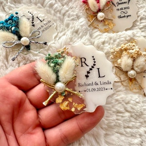 Personalized Wedding Epoxy Magnet, Bridal shower favors, Engagement Favors, Wedding Luxury Magnet, Guest Wedding Gifts, Wedding Favors