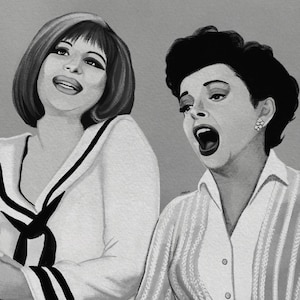 Barbra and Judy Print | Judy Garland | Barbra Streisand