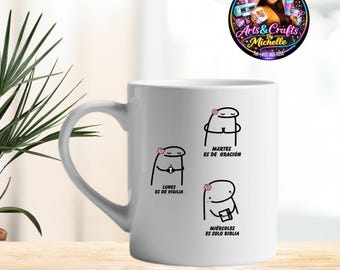 Editable CANVA Funny Flork Meme Lunes es de Vigilia Christian Religious Cup Wrap Digital print