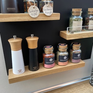 Magnetic spice rack made of oak wood | for magnetic boards & spice racks | Oak rack ideal for spice storage