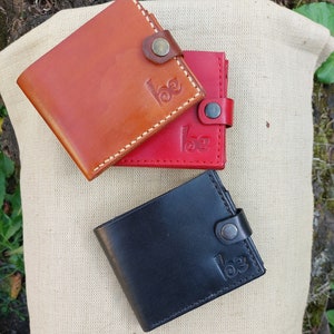 Cartera plegable para hombre, piel de vacuno de plena flor, color tostado vegetal, accesorios para hombre, un regalo clásico.