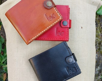 Men's Bifold Wallet, Full-grain Veg Tan Cowhide Leather, Men's Accessories, Great classic Gift