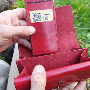 Cartera grande para mujer, de piel curtida vegetal, hecha a mano, un regalo único para ella.