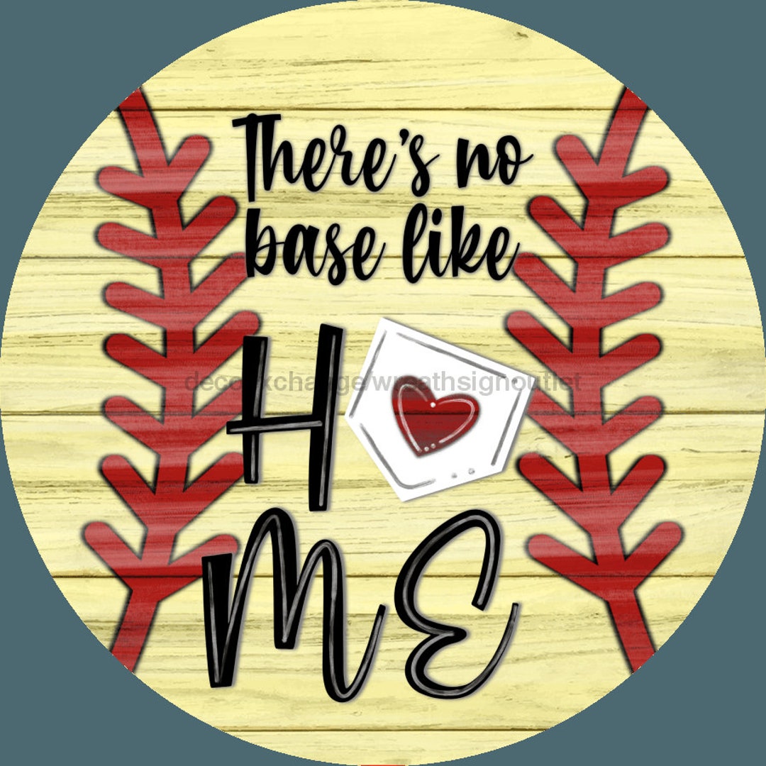 Wreath Sign Softball Sign 18 Wood Round Sign Etsy