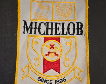 Écusson à coudre vintage Michelob 5,5 x 7,5 pouces