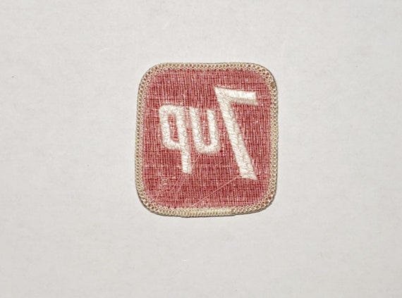 7UP embroidered vintage sew-on patch, Red/White, … - image 2