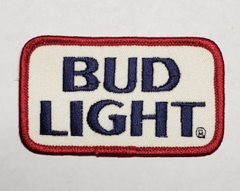 BUDWEISER BEER" BUD KING OF BEERS   Embroidered 1-3/4 x 3-3/4 Iron On Patch