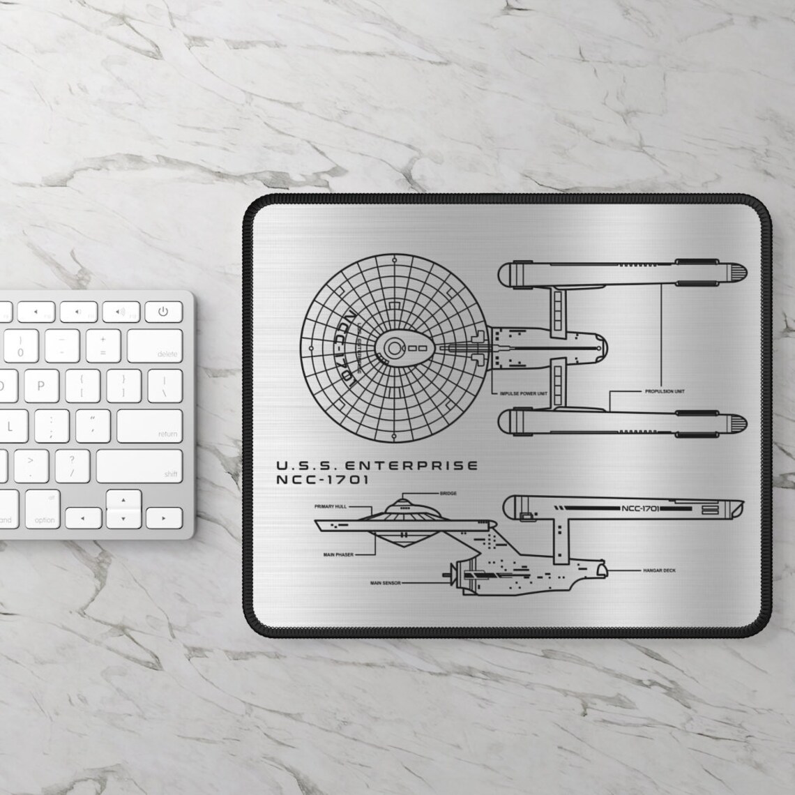 Star Trek USS Enterprise Mouse Pad the Perfect Office Etsy UK